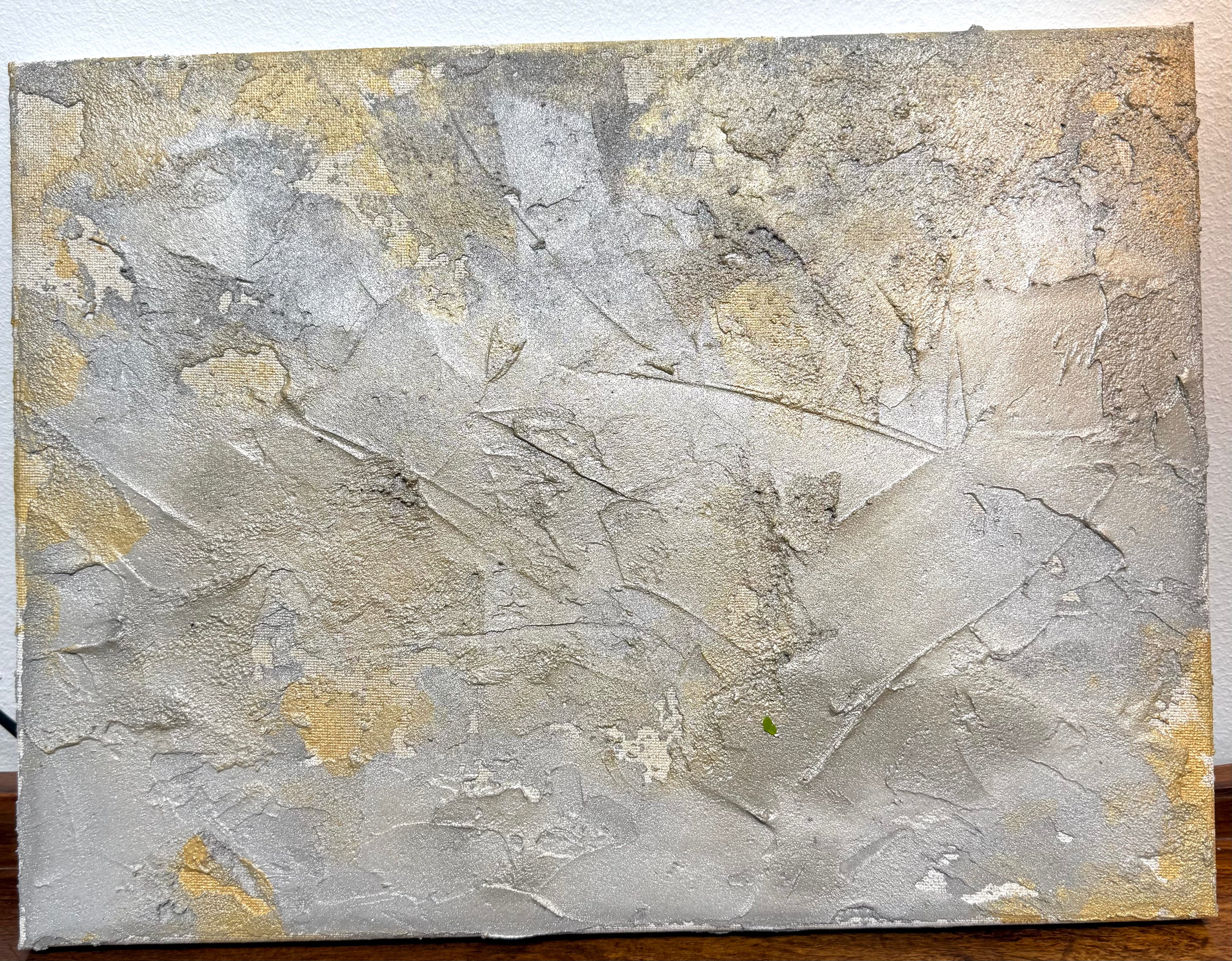 Tile grout and acrylic sponge on canvas: Golden Hills / Goue koppies