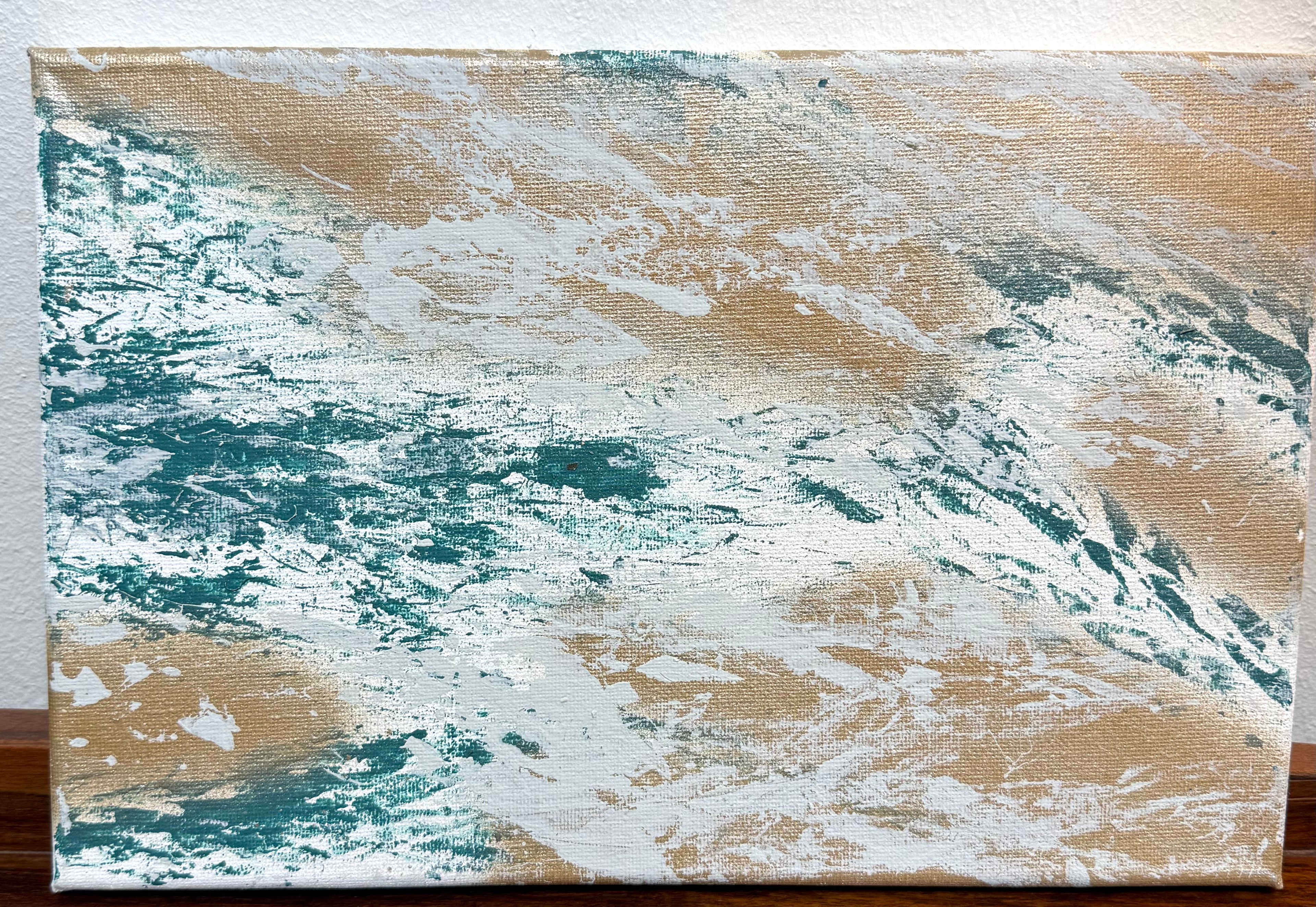 Acrylic on canvas: Teal hill